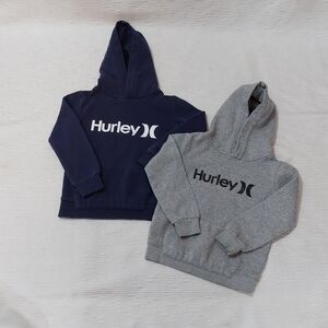 Hurley Kids' Blue and Gray Hoodies Size 4T & 4